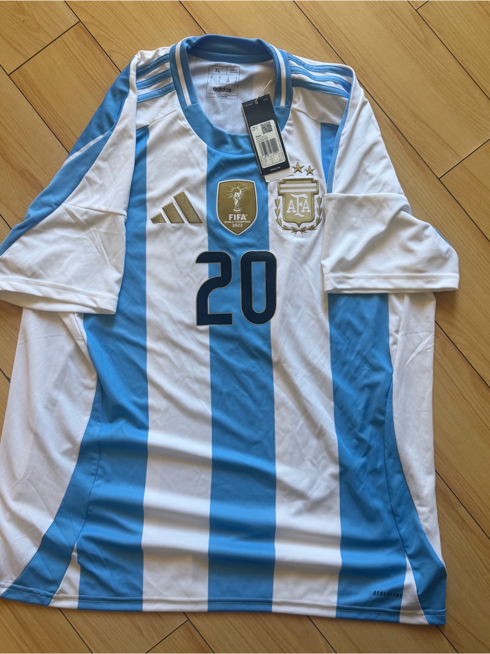 WORLD CUP: Argentina Home Shirt - Mac Allister - Soccer Jersey #20